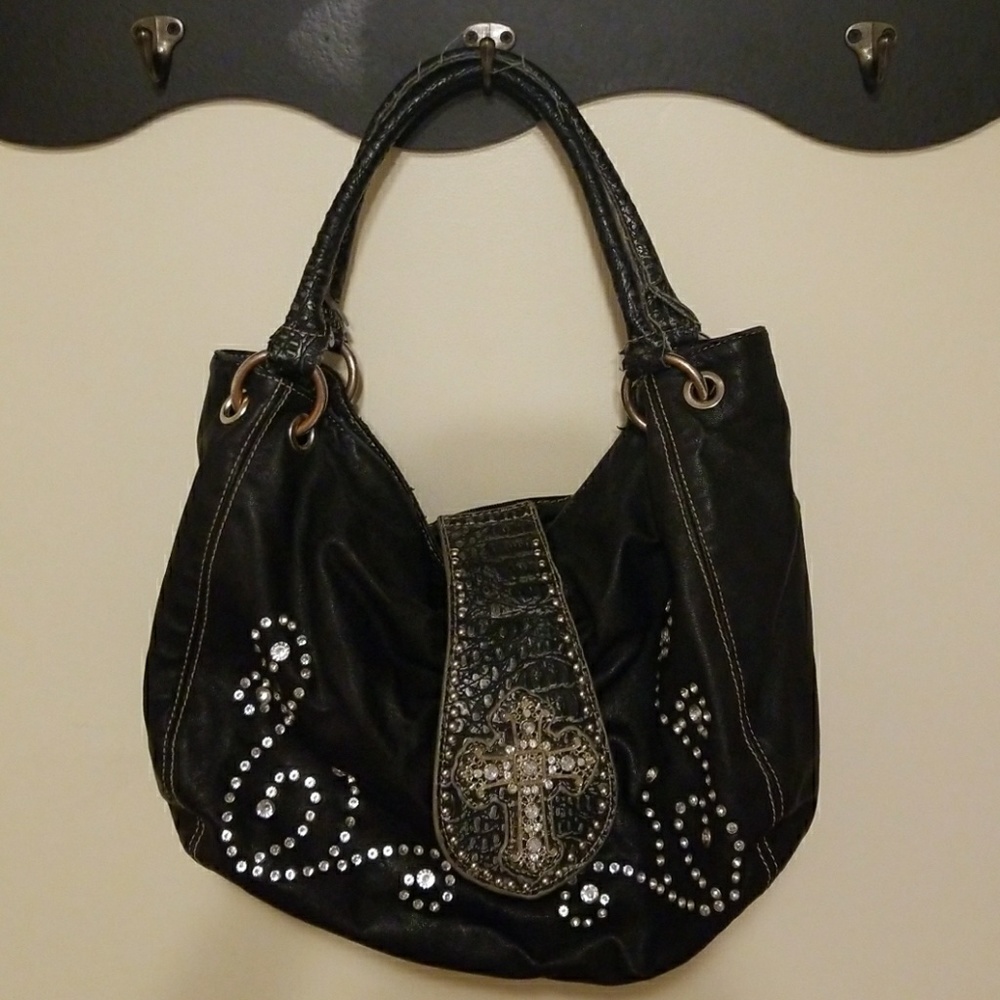 Over the shoulder cross with bling purse